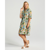 Rosanna Short Tiered Dress - Casa Del Sol Print
