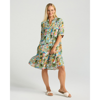 Rosanna Short Tiered Dress - Casa Del Sol Print