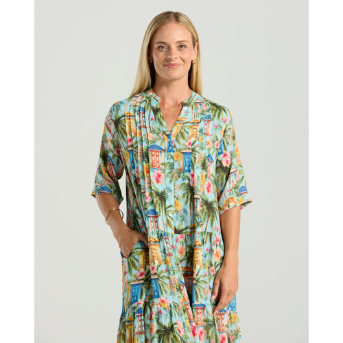 Rosanna Short Tiered Dress - Casa Del Sol Print