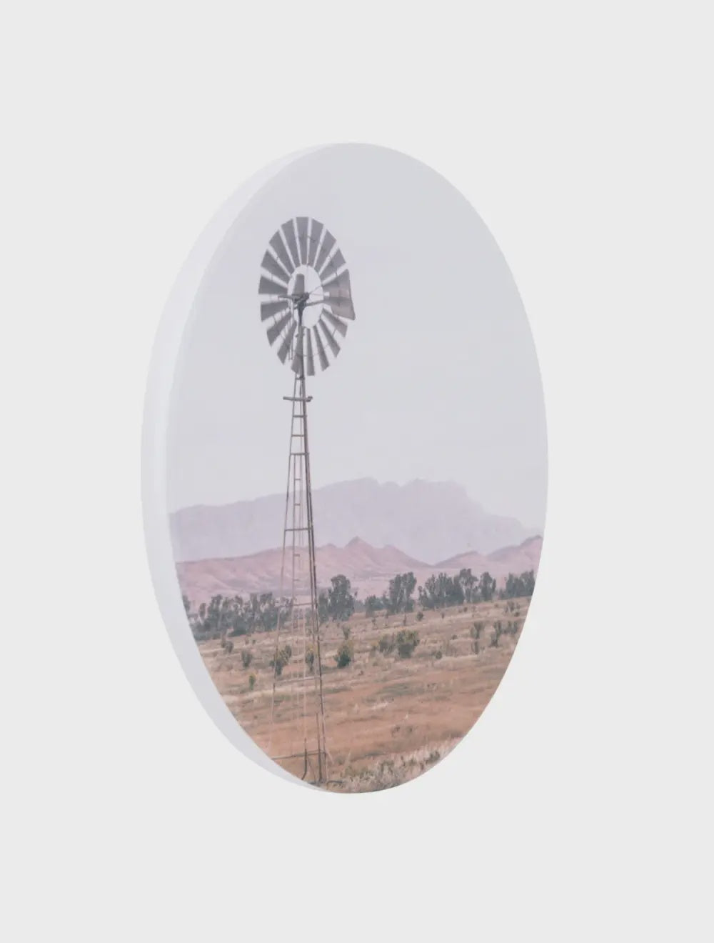 Rustic Meadow Windmill Ceramic Coaster