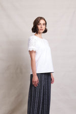 Lace Work Top - White