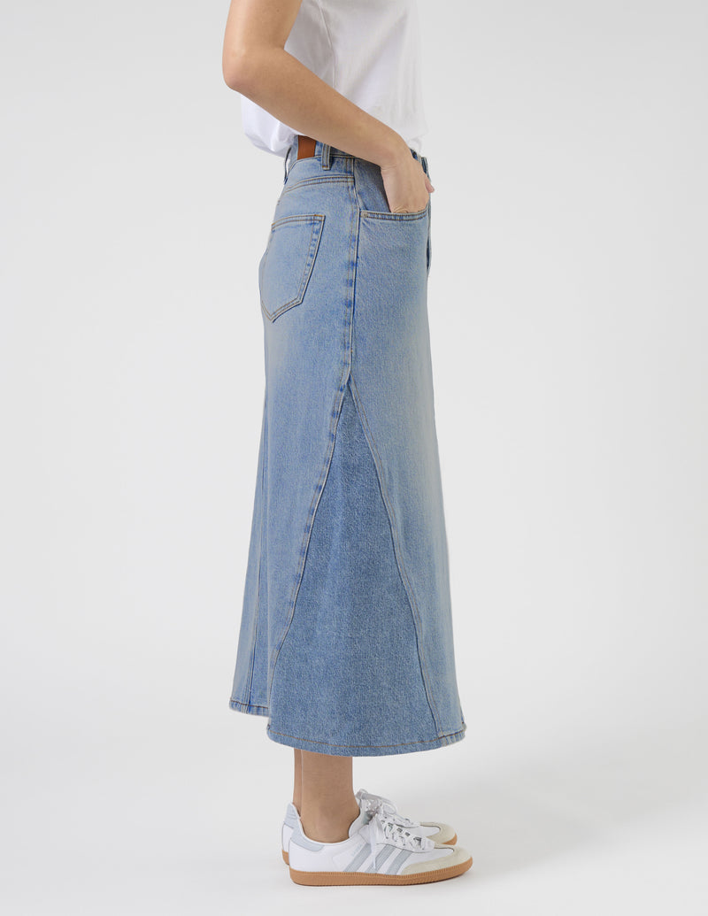 Taylah Skirt - Mid Blue