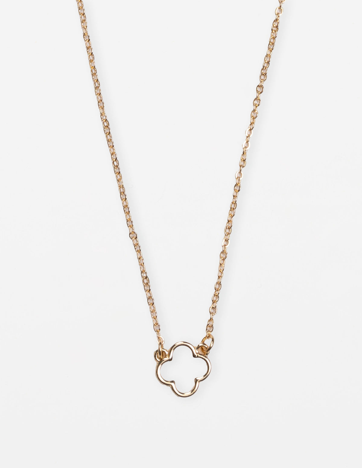 Necklace Cutout Flower - Gold