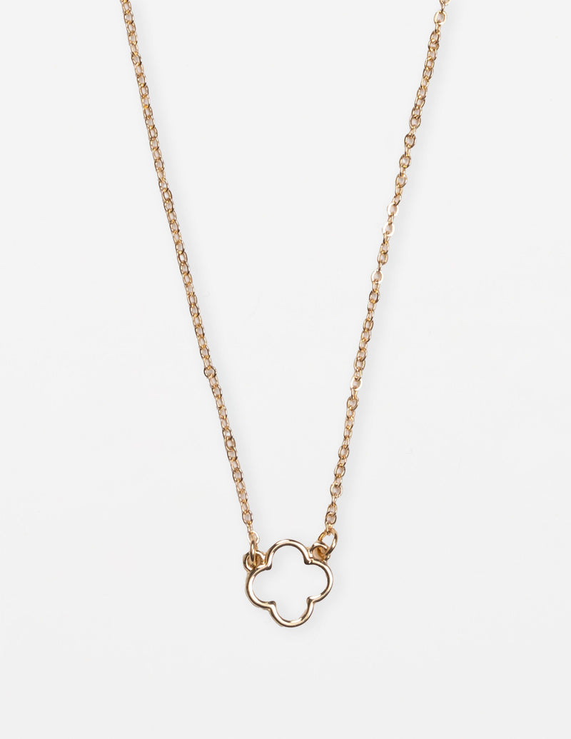 Necklace Cutout Flower - Gold