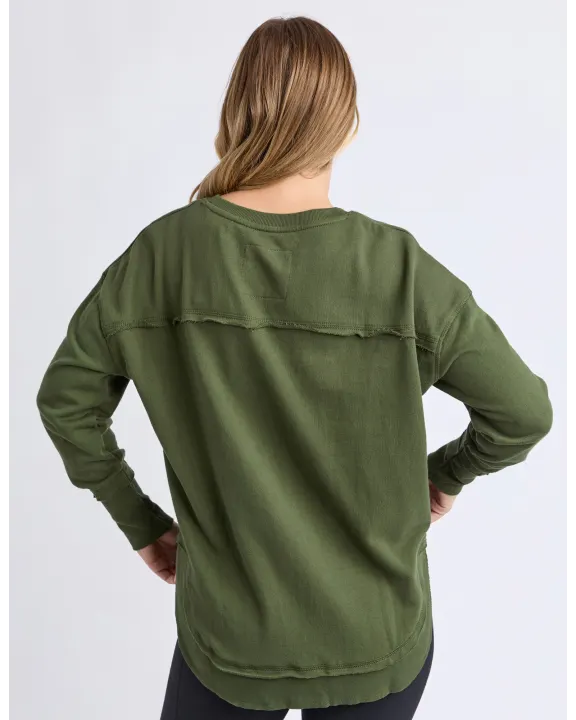 Simplified Metallic Crew - Olive