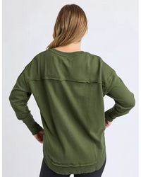 Simplified Metallic Crew - Olive