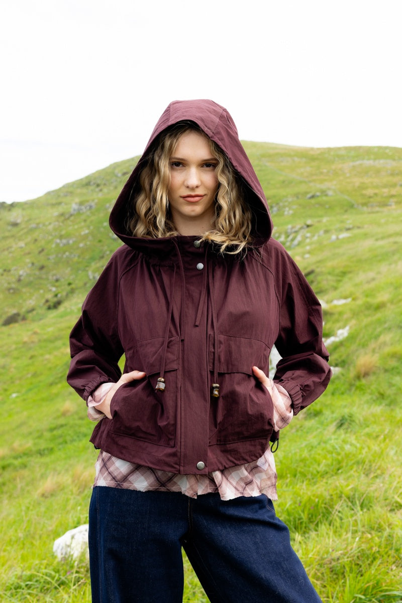 In The Hood Jacket - Raisin