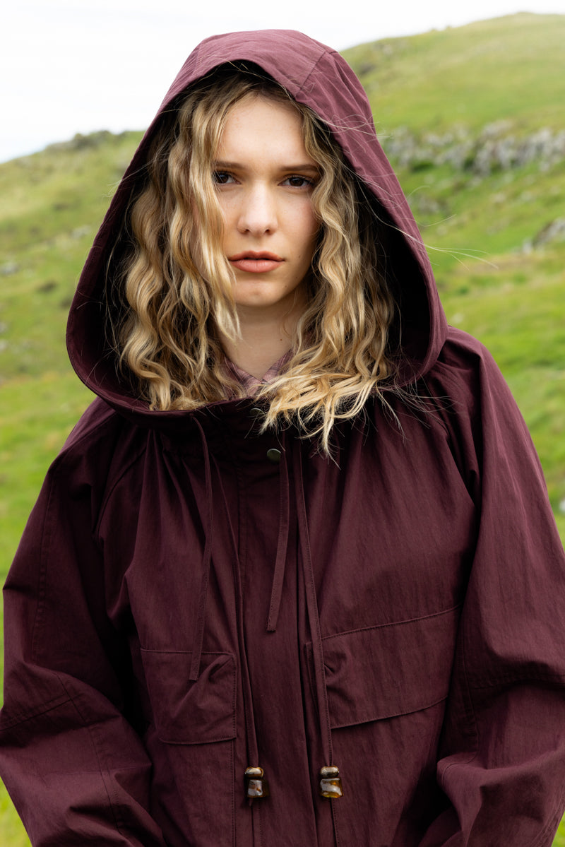 In The Hood Jacket - Raisin