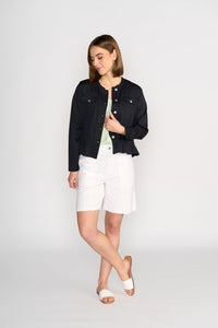 Jacket with Frill Hem - Ink
