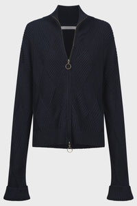 Sadie Zip Jumper - Navy