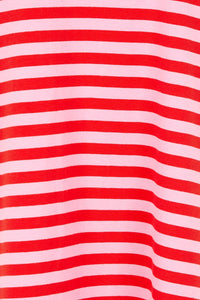 Eloise T-Shirt Dress /  Pink Red Stripe