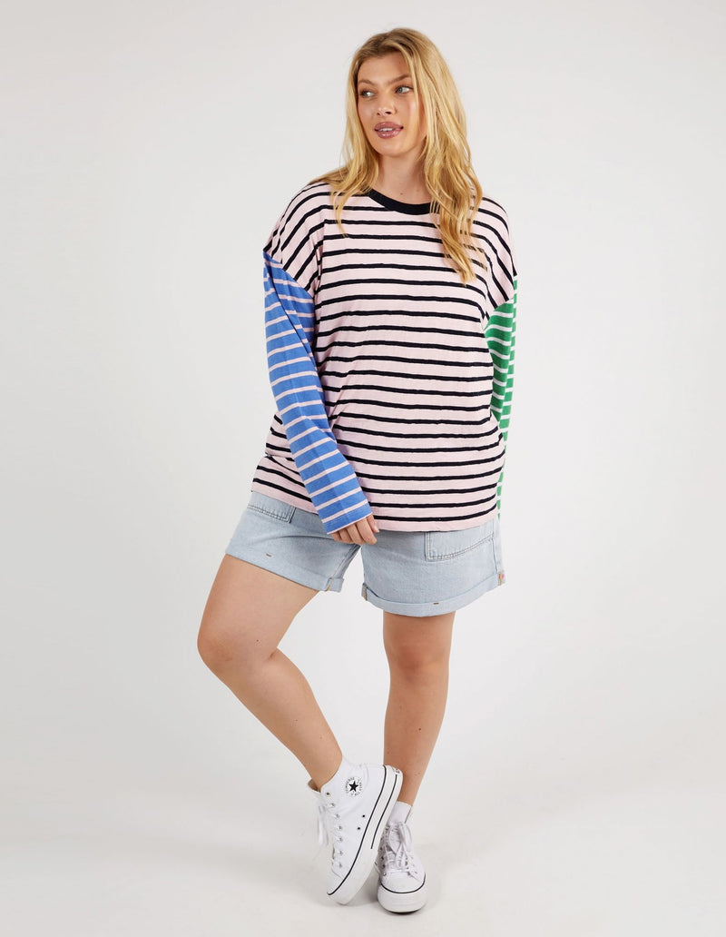 Sally Stripe L/S Tee - Pinkaboo