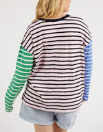 Sally Stripe L/S Tee - Pinkaboo