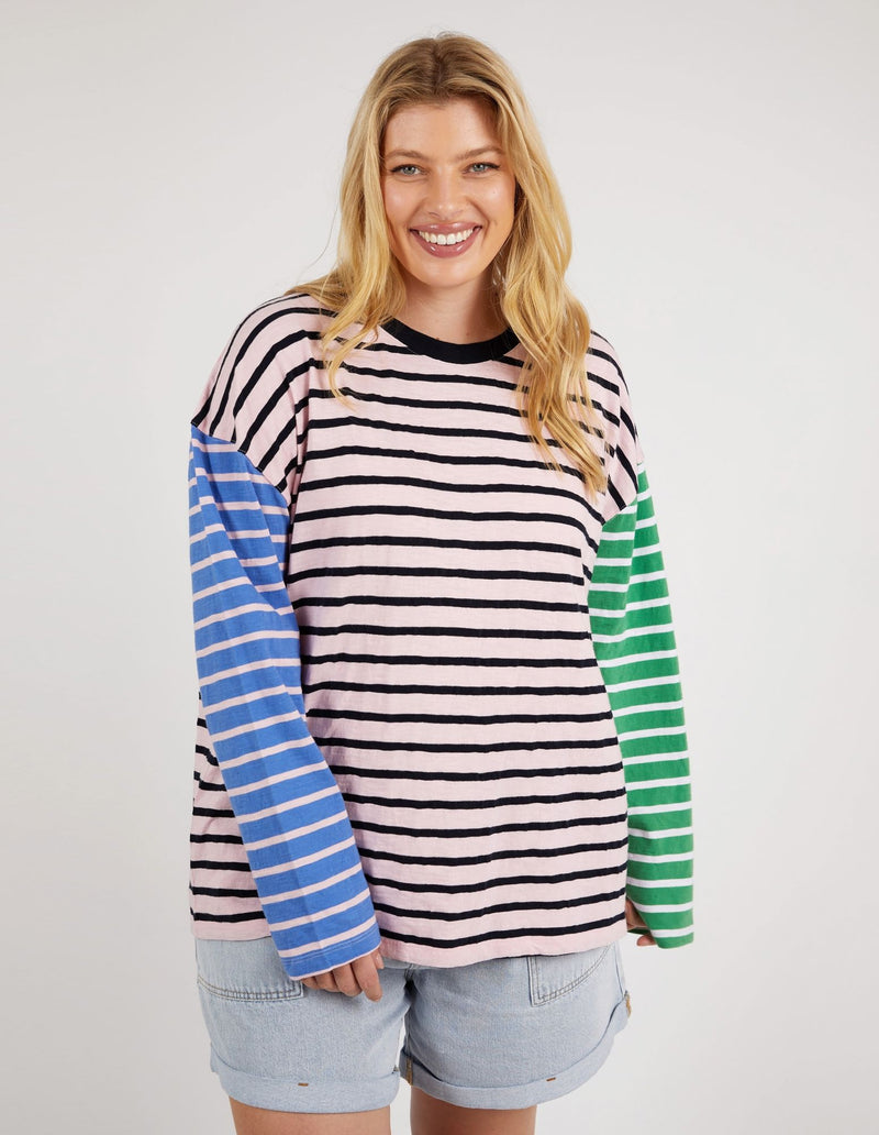 Sally Stripe L/S Tee - Pinkaboo