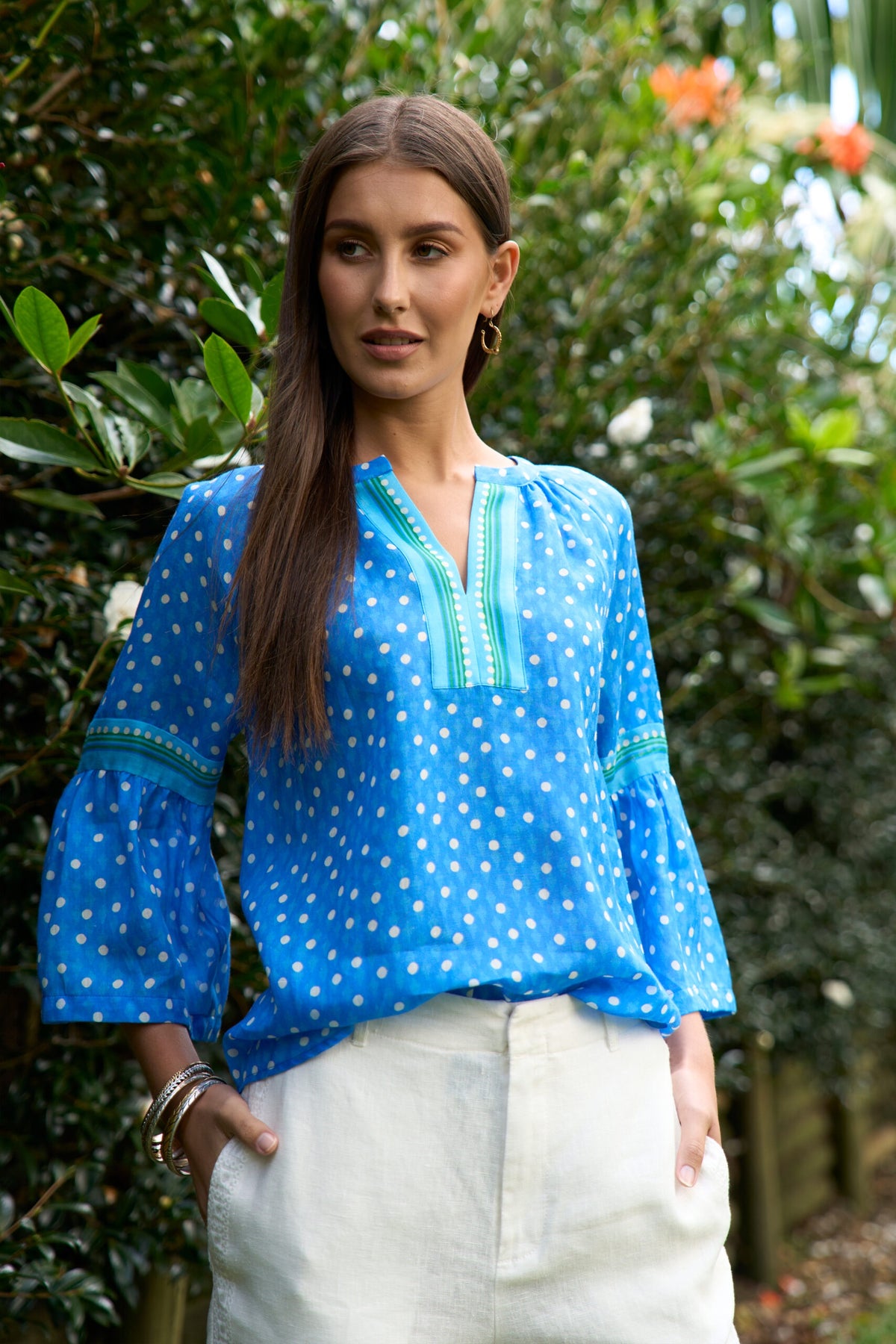 Samira Blouse - Electric Blue
