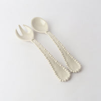 Melamine Pearl Salad Servers - Sand