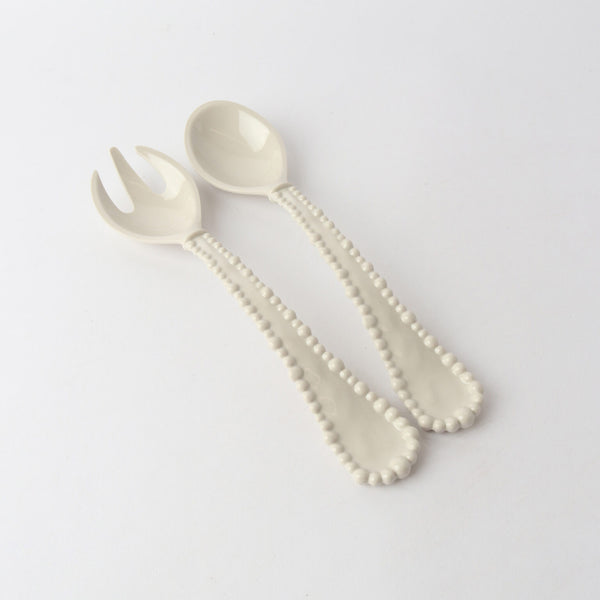 Melamine Pearl Salad Servers - Sand