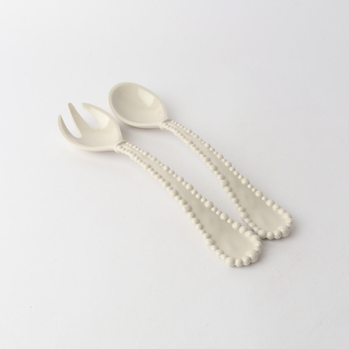 Melamine Pearl Salad Servers - Sand