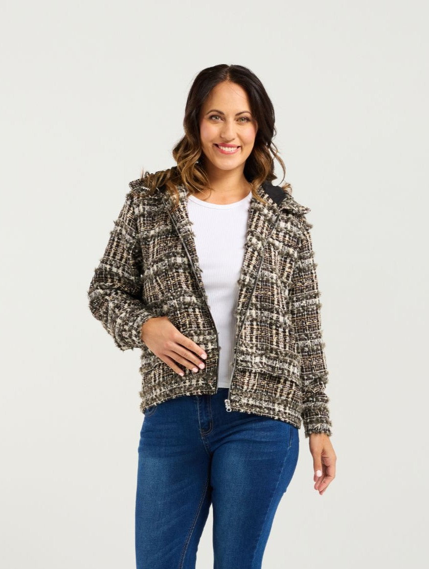 Sandy Jacket - Textured Plaid