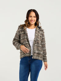 Sandy Jacket - Textured Plaid