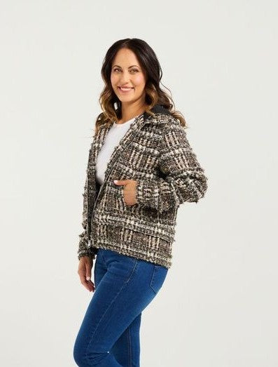 Sandy Jacket - Textured Plaid