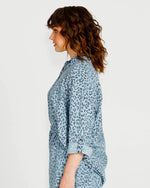 Zahlia Shirt - Denim Blue Cheetah