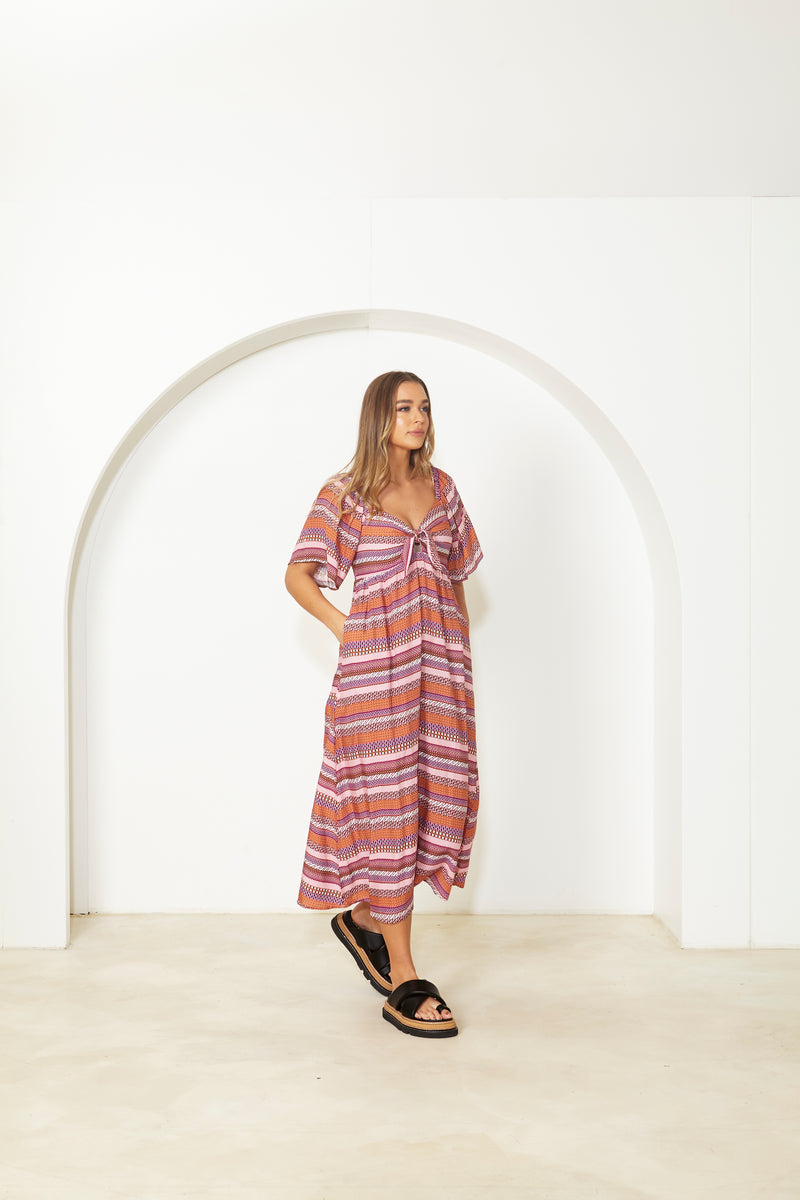 Raquel Midi Dress - Aztec