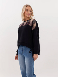 Kylie Sweat - Plaid Insert - Girl Next Door Fashion