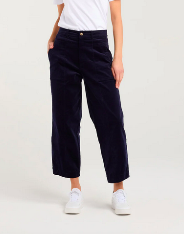 Roxi Baby Cord Barrel Leg Pant - Black - Girl Next Door Fashion