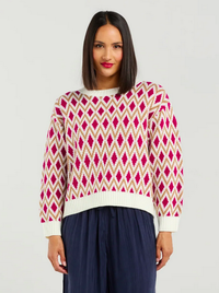 Tilda Jumper - Blush Argyle