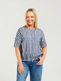 Nakita Top - Blue Check