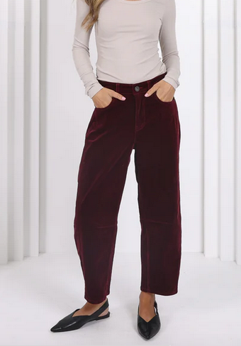 Toni Barrel Jeans Corduroy - Brunette - Preorder - Girl Next Door Fashion