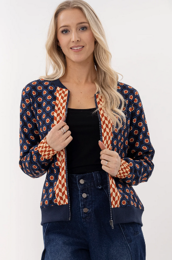 Billy Bomber -  Geo Flora - Girl Next Door Fashion