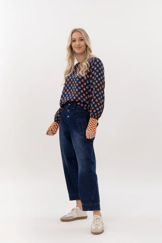 Finley Top - Geo Flora - Girl Next Door Fashion