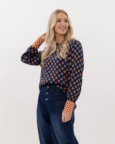 Finley Top - Geo Flora - Girl Next Door Fashion