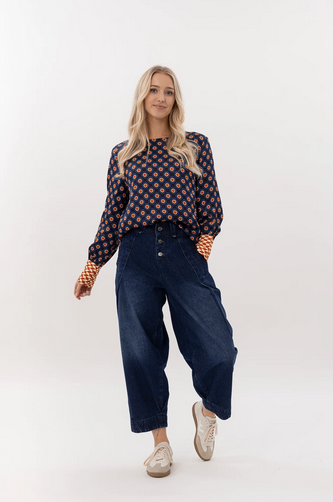 Finley Top - Geo Flora - Girl Next Door Fashion