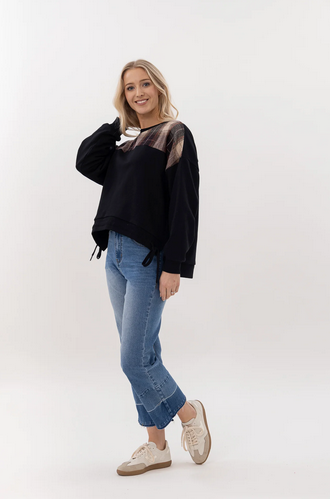 Kylie Sweat - Plaid Insert - Girl Next Door Fashion