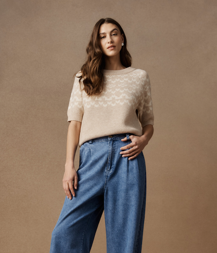 Maasai Knit Top - Dune/Bisque - Girl Next Door Fashion