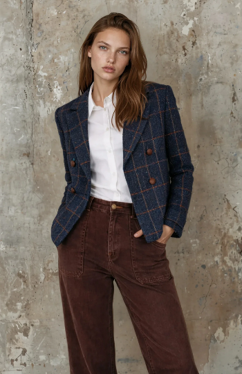 Mateo Jacket - Navy Plaid