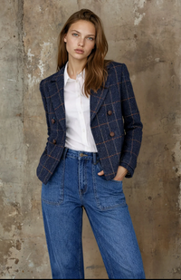 Mateo Jacket - Navy Plaid