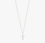 Daisy Recycled Cross Pendant Necklace - Silver Plated