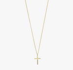 Daisy Recycled Cross Pendant Necklace - Gold Plated