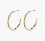 Roberta Pi Earrings - Gold Plated Crystal - 25mm