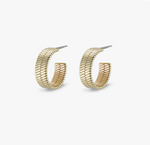 Yggdrasil Pi Hoops - Wide - Gold Plated