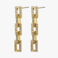 Coby Recycled Crystal Earrings - Gold Plated