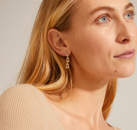 Coby Recycled Crystal Earrings - Gold Plated
