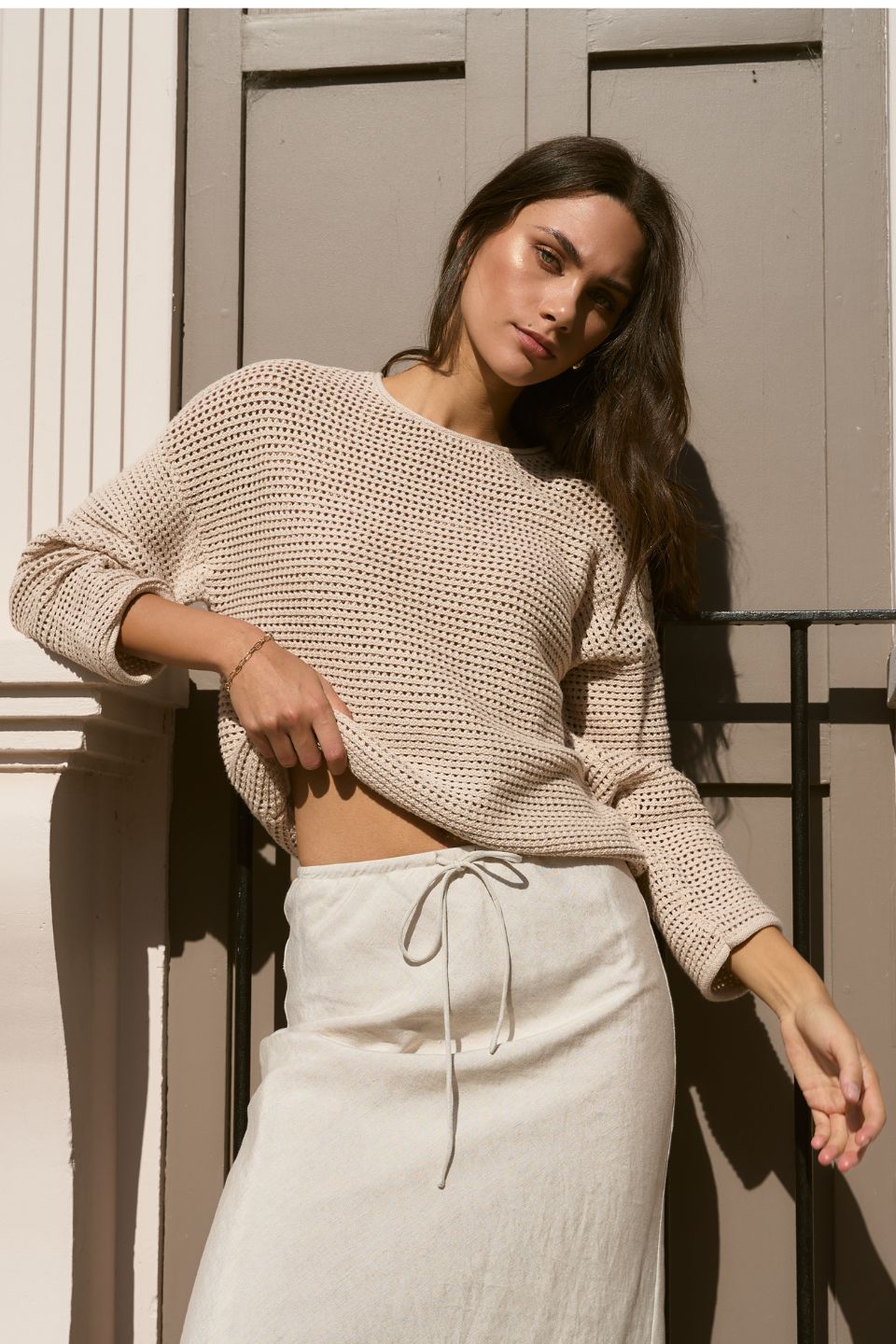 Dawn String Crochet Knit Jumper