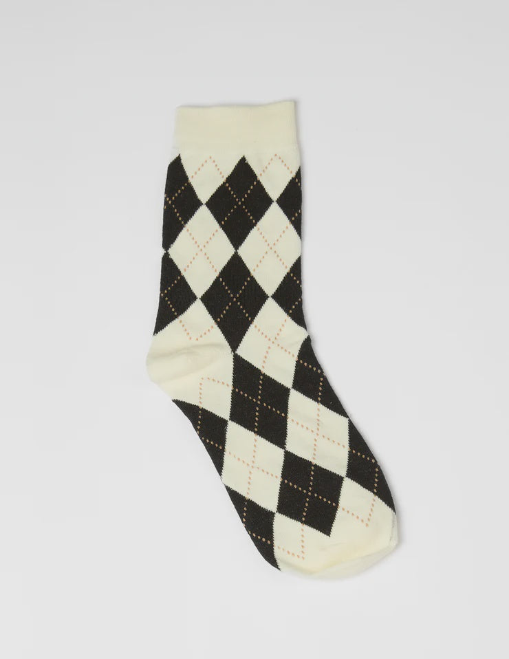 Argyle Socks - Cream
