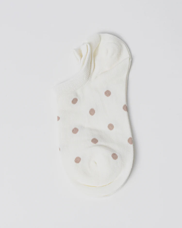 Socks - Cream With Latte Dots