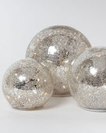 Crackle Silver Orb 18cm